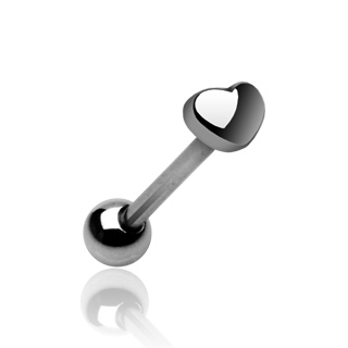 Piercing langue petit coeur