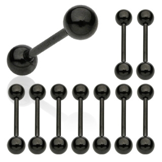 Piercing barbell ionis noir titanium (langue, tton, oreille...)