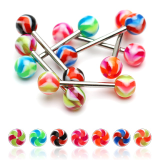 Piercing langue tourbillons