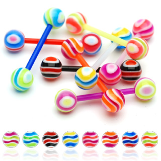 Piercing langue vagues marbr�es