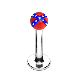 Piercing lvre boule drapeau rebelle