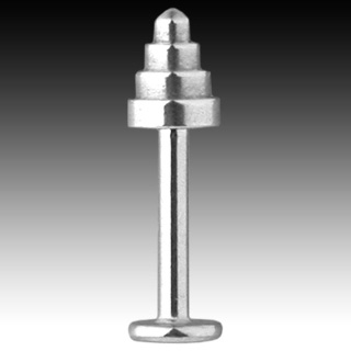 Piercing l�vre labret c�ne � 4 bandes