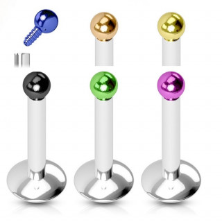 Piercing lvre labret Micro Titanium Plated Ball