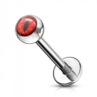 Piercing lvre oeil de serpent - Rouge