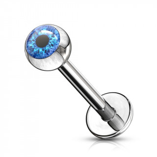 Piercing lvre oeil humain - Bleu