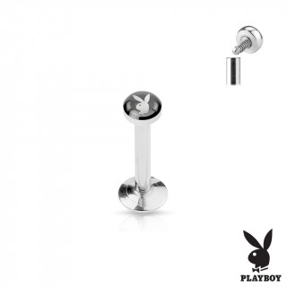 Piercing lvre playboy  embout noir et filetage interne