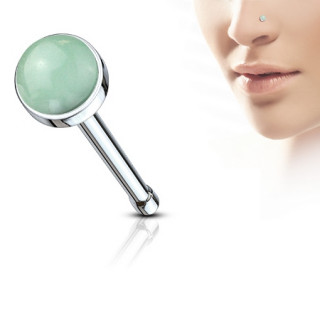 Piercing nez  pierre Jade verte