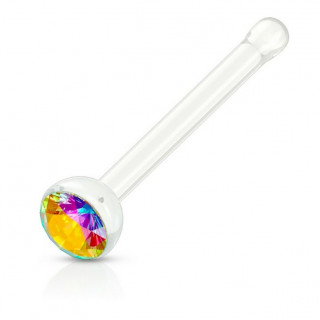 Piercing nez acrylique  strass aurore borale