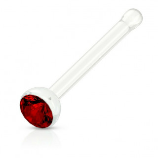 Piercing nez acrylique  strass rouge