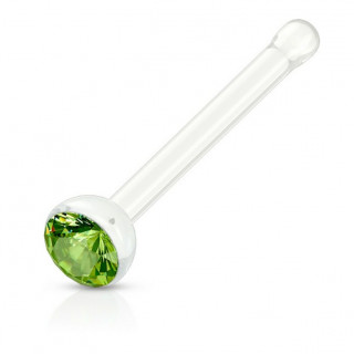 Piercing nez acrylique  strass vert