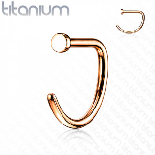 Piercing nez cuivr tige "D" en Titane grade 23