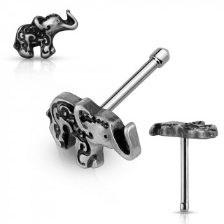Piercing nez éléphant - argenté antique