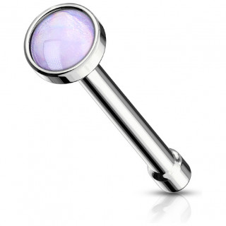 Piercing nez  embout serti epoxy - Pourpre