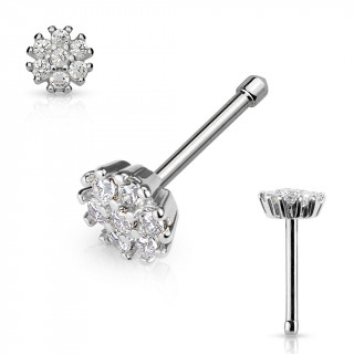 Piercing nez fleur multi-strass