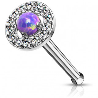 Piercing nez opale cercle zirconium - Violet