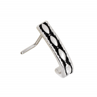 Piercing nez tige L à reliefs ovales