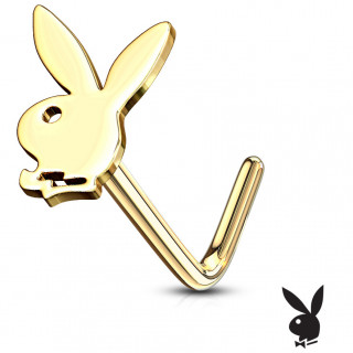Piercing nez tige L Lapin Playboy (officiel) - Doré