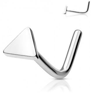 Piercing nez  triangle et tige "L" en acier