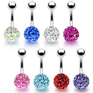 Piercing nombril boule shamballa