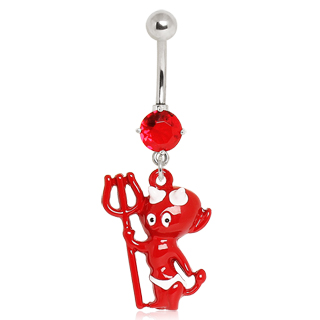 Piercing nombril bébé diable à fourche