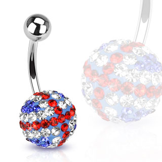 Piercing nombril boule frido  drapeau Royaume-uni