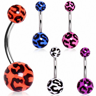 Piercing nombril boules  imprim lopard