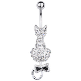 Piercing nombril chat lgant