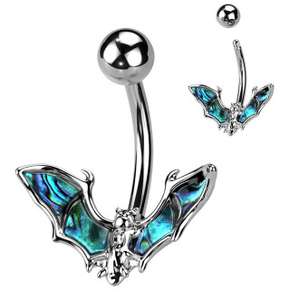 Chauve-Souris En Acier Pour Piercing - Tige 1.6mm Vis Interne Ou Micro-Dermal, Poli Brillant
