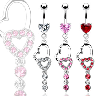 Piercing nombril cl de coeur