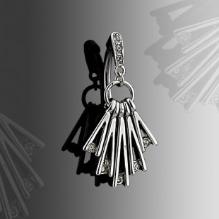 Piercing nombril cl� en �ventail