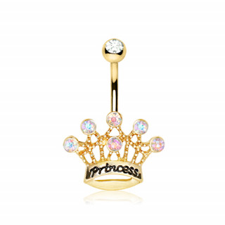 Piercing nombril couronne grave "princess"