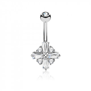 Piercing nombril croix royale