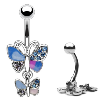 Mayhoop Lot De 2 à 3 Faux Piercings De Nombril à Clipser En Acier - 8