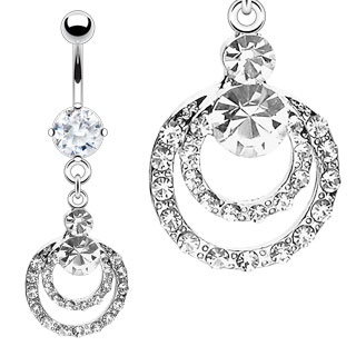 Piercing nombril double-anneau