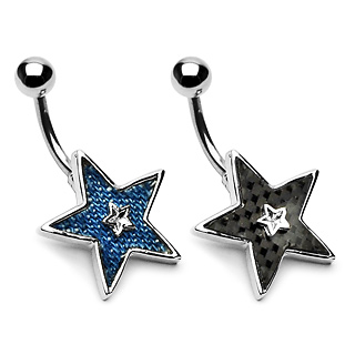Piercing nombril double-�toile