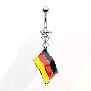 Piercing nombril drapeau Allemagne