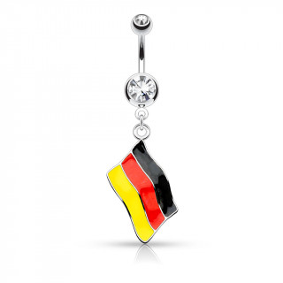 Piercing nombril drapeau Allemagne