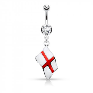 Piercing nombril drapeau Angleterre