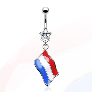 Piercing nombril drapeau Hollande