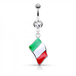 Piercing nombril drapeau Italie