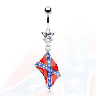 Piercing nombril drapeau Rebelle