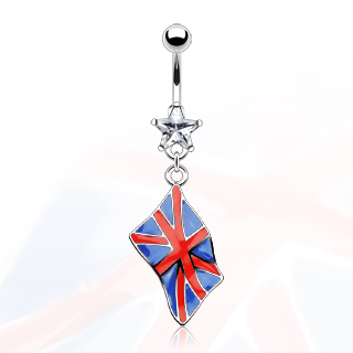 Piercing nombril drapeau Royaume-uni