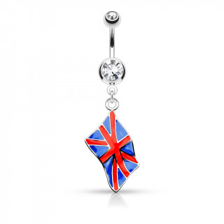 Piercing nombril drapeau Royaume-uni