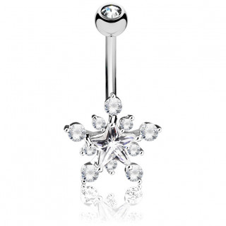 Piercing nombril toile constelle de strass