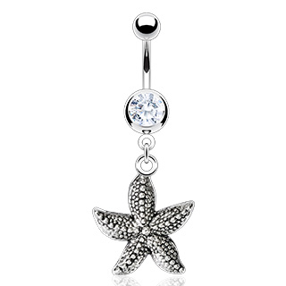 Piercing nombril étoile de mer vintage