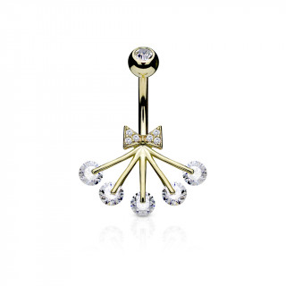 Piercing nombril ventail  ruban - Plaqu or