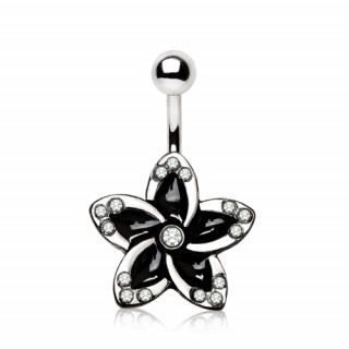 Piercing nombril fleur de minuit