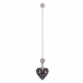 Piercing nombril grossesse  coeur steampunk