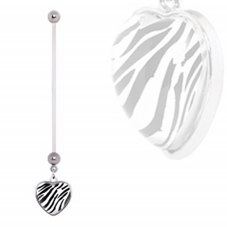 Piercing nombril grossesse coeur zébré