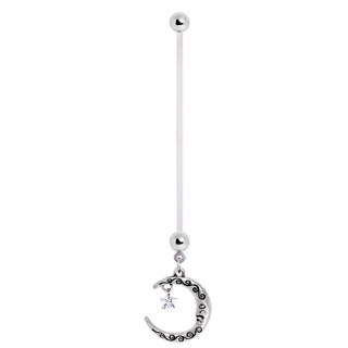 Piercing nombril grossesse lune étoilée